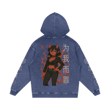 Load image into Gallery viewer, Hell Snow Washed Loose Cotton Hoodie