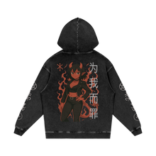 Load image into Gallery viewer, Hell Snow Washed Loose Cotton Hoodie

