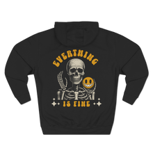 Load image into Gallery viewer, Everything Is Fine Skull Hoodie
