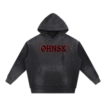 Load image into Gallery viewer, Cry Baby Low Battery - Vintage Washed Frayed Fleece Hoodie

